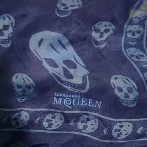 Alexander McQueen Deep Blue Scarf